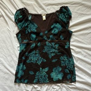 SOLD! Studio Y y2k floral babydoll top